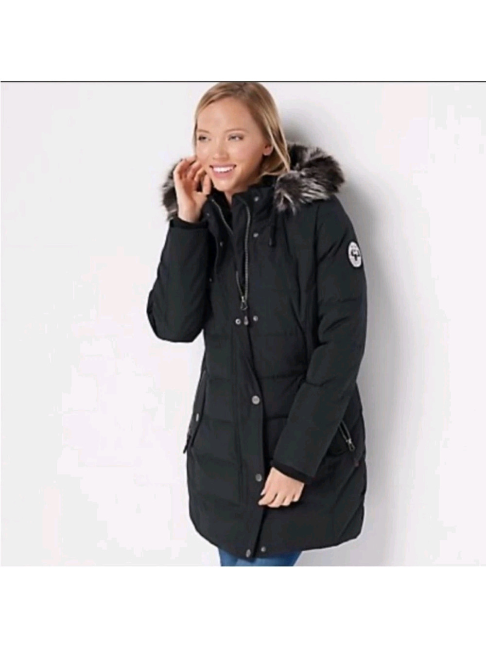 Arctic Expedition Down Black Parka Coat Designed in Canada Removable Hoodie  XS